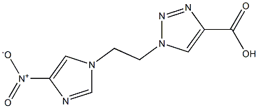 1-[2-(4-nitro-1H-imidazol-1-yl)ethyl]-1H-1,2,3-triazole-4-carboxylic acid 结构式