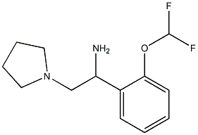 1-[2-(difluoromethoxy)phenyl]-2-pyrrolidin-1-ylethanamine 结构式