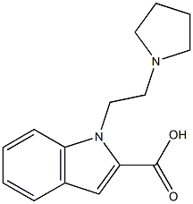 1-[2-(pyrrolidin-1-yl)ethyl]-1H-indole-2-carboxylic acid 结构式