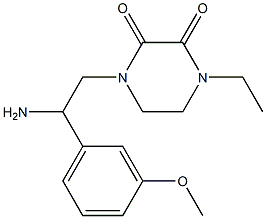 1-[2-amino-2-(3-methoxyphenyl)ethyl]-4-ethylpiperazine-2,3-dione 结构式