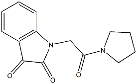 1-[2-oxo-2-(pyrrolidin-1-yl)ethyl]-2,3-dihydro-1H-indole-2,3-dione 结构式