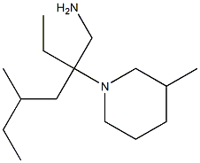 1-[3-(aminomethyl)-5-methylheptan-3-yl]-3-methylpiperidine 结构式