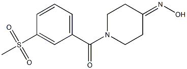 1-[3-(methylsulfonyl)benzoyl]piperidin-4-one oxime 结构式