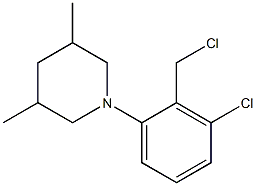 1-[3-chloro-2-(chloromethyl)phenyl]-3,5-dimethylpiperidine 结构式