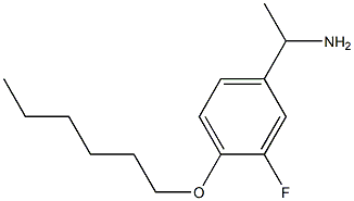 1-[3-fluoro-4-(hexyloxy)phenyl]ethan-1-amine 结构式