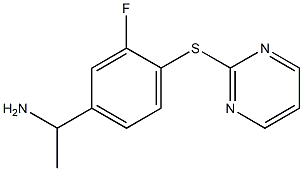 1-[3-fluoro-4-(pyrimidin-2-ylsulfanyl)phenyl]ethan-1-amine 结构式