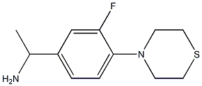 1-[3-fluoro-4-(thiomorpholin-4-yl)phenyl]ethan-1-amine 结构式