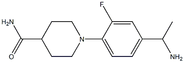 1-[4-(1-aminoethyl)-2-fluorophenyl]piperidine-4-carboxamide 结构式