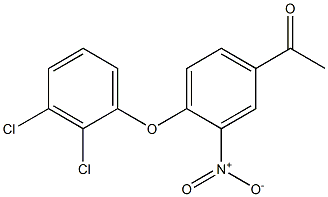 1-[4-(2,3-dichlorophenoxy)-3-nitrophenyl]ethan-1-one 结构式