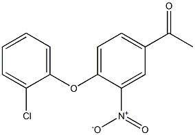 1-[4-(2-chlorophenoxy)-3-nitrophenyl]ethan-1-one 结构式