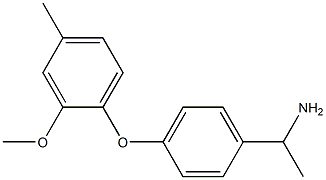 1-[4-(2-methoxy-4-methylphenoxy)phenyl]ethan-1-amine 结构式