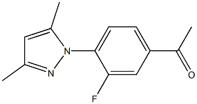 1-[4-(3,5-dimethyl-1H-pyrazol-1-yl)-3-fluorophenyl]ethan-1-one 结构式