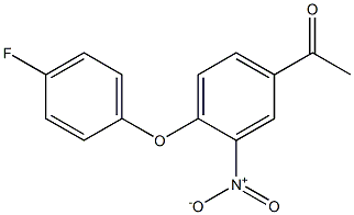 1-[4-(4-fluorophenoxy)-3-nitrophenyl]ethan-1-one 结构式