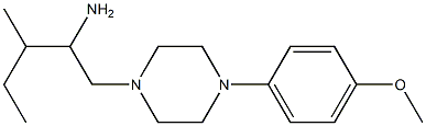 1-[4-(4-methoxyphenyl)piperazin-1-yl]-3-methylpentan-2-amine 结构式