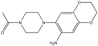 1-[4-(7-amino-2,3-dihydro-1,4-benzodioxin-6-yl)piperazin-1-yl]ethan-1-one 结构式