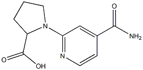 1-[4-(aminocarbonyl)pyridin-2-yl]pyrrolidine-2-carboxylic acid 结构式