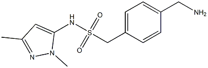 1-[4-(aminomethyl)phenyl]-N-(1,3-dimethyl-1H-pyrazol-5-yl)methanesulfonamide 结构式