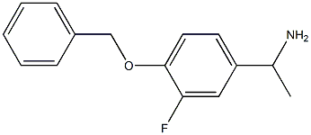 1-[4-(benzyloxy)-3-fluorophenyl]ethan-1-amine 结构式