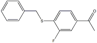 1-[4-(benzylsulfanyl)-3-fluorophenyl]ethan-1-one 结构式