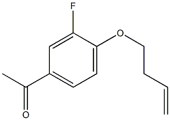 1-[4-(but-3-en-1-yloxy)-3-fluorophenyl]ethan-1-one 结构式
