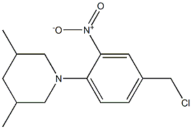 1-[4-(chloromethyl)-2-nitrophenyl]-3,5-dimethylpiperidine 结构式