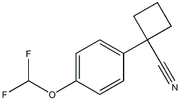 1-[4-(difluoromethoxy)phenyl]cyclobutane-1-carbonitrile 结构式