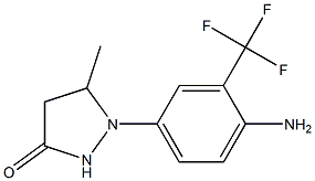 1-[4-amino-3-(trifluoromethyl)phenyl]-5-methylpyrazolidin-3-one 结构式