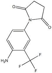 1-[4-amino-3-(trifluoromethyl)phenyl]pyrrolidine-2,5-dione 结构式