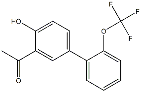 1-[4-hydroxy-2'-(trifluoromethoxy)-1,1'-biphenyl-3-yl]ethanone 结构式