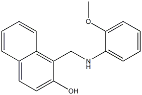 1-{[(2-methoxyphenyl)amino]methyl}naphthalen-2-ol 结构式