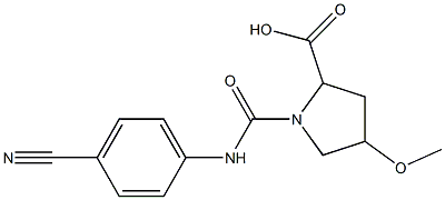 1-{[(4-cyanophenyl)amino]carbonyl}-4-methoxypyrrolidine-2-carboxylic acid 结构式