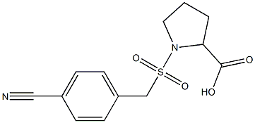 1-{[(4-cyanophenyl)methane]sulfonyl}pyrrolidine-2-carboxylic acid 结构式