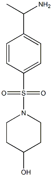 1-{[4-(1-aminoethyl)benzene]sulfonyl}piperidin-4-ol 结构式