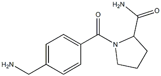 1-{[4-(aminomethyl)phenyl]carbonyl}pyrrolidine-2-carboxamide 结构式