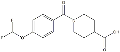 1-{[4-(difluoromethoxy)phenyl]carbonyl}piperidine-4-carboxylic acid 结构式