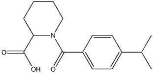 1-{[4-(propan-2-yl)phenyl]carbonyl}piperidine-2-carboxylic acid 结构式