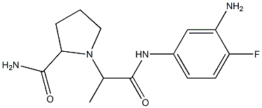 1-{1-[(3-amino-4-fluorophenyl)carbamoyl]ethyl}pyrrolidine-2-carboxamide 结构式