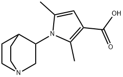 1-{1-azabicyclo[2.2.2]octan-3-yl}-2,5-dimethyl-1H-pyrrole-3-carboxylic acid 结构式