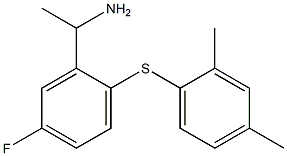 1-{2-[(2,4-dimethylphenyl)sulfanyl]-5-fluorophenyl}ethan-1-amine 结构式