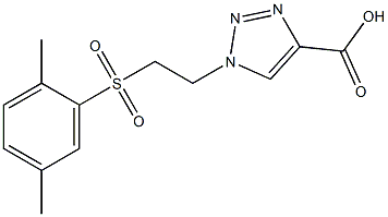 1-{2-[(2,5-dimethylbenzene)sulfonyl]ethyl}-1H-1,2,3-triazole-4-carboxylic acid 结构式