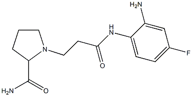 1-{2-[(2-amino-4-fluorophenyl)carbamoyl]ethyl}pyrrolidine-2-carboxamide 结构式