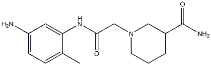 1-{2-[(5-amino-2-methylphenyl)amino]-2-oxoethyl}piperidine-3-carboxamide 结构式