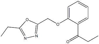 1-{2-[(5-ethyl-1,3,4-oxadiazol-2-yl)methoxy]phenyl}propan-1-one 结构式