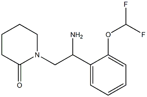 1-{2-amino-2-[2-(difluoromethoxy)phenyl]ethyl}piperidin-2-one 结构式