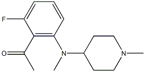 1-{2-fluoro-6-[methyl(1-methylpiperidin-4-yl)amino]phenyl}ethan-1-one 结构式