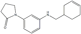 1-{3-[(cyclohex-3-en-1-ylmethyl)amino]phenyl}pyrrolidin-2-one 结构式