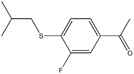 1-{3-fluoro-4-[(2-methylpropyl)sulfanyl]phenyl}ethan-1-one 结构式