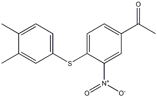 1-{4-[(3,4-dimethylphenyl)sulfanyl]-3-nitrophenyl}ethan-1-one 结构式
