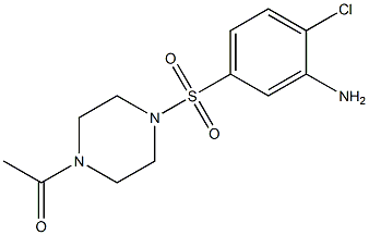 1-{4-[(3-amino-4-chlorobenzene)sulfonyl]piperazin-1-yl}ethan-1-one 结构式