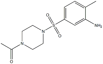 1-{4-[(3-amino-4-methylbenzene)sulfonyl]piperazin-1-yl}ethan-1-one 结构式